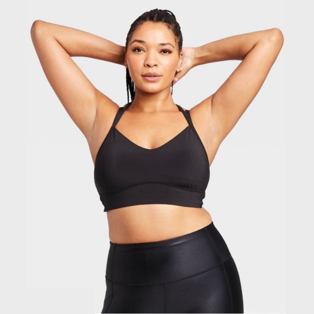 All in Motion Women’s Low Support Strappy Longline Bra NWT